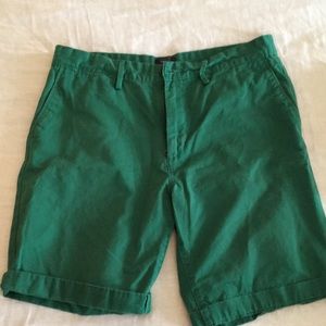 Green khaki shorts